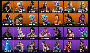 Fortnite | 45 Skins | Optimus, Eren, Ahsoka, Foundation | FA