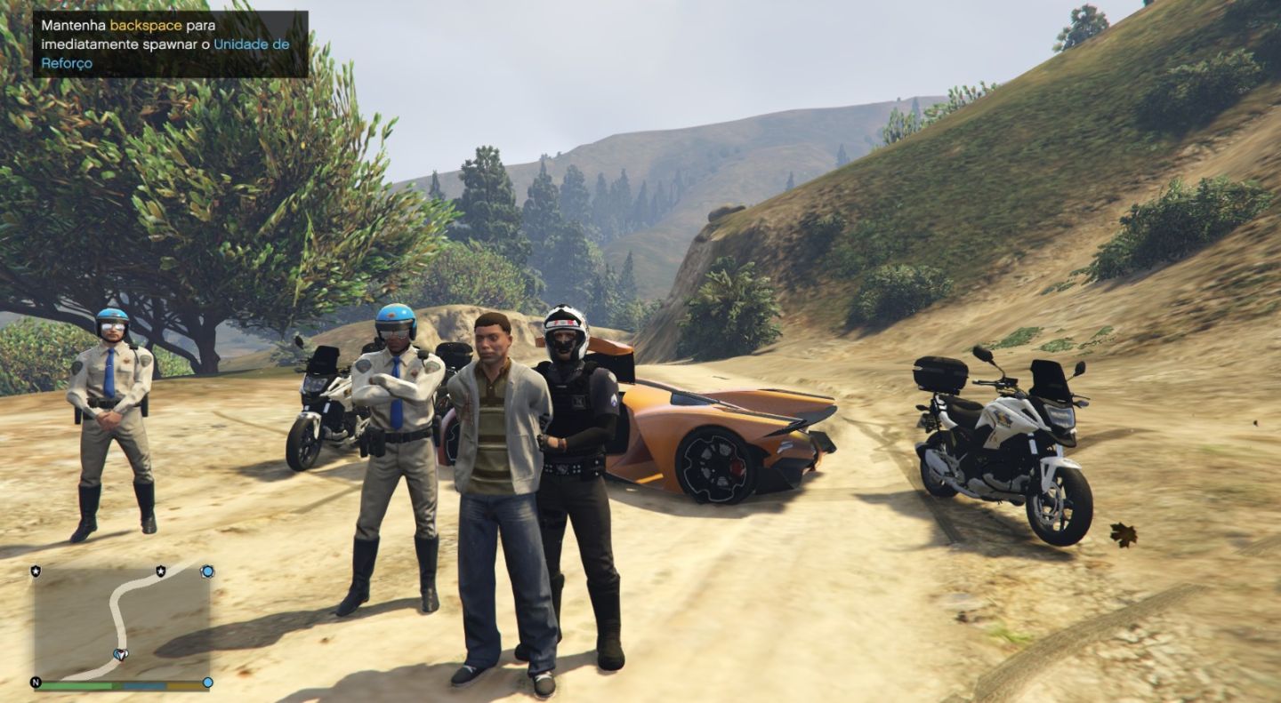 Lspd programado tema sp e npcai para maior imersão durante o jogo.