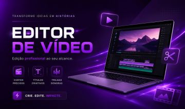 EDITOR DE VÍDEO - Edição profissional, simples, edits, videos curtos/longos