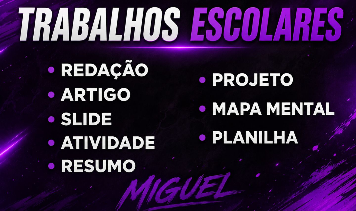 TRABALHOS ESCOLARES (SLIDES, RESUMOS, MAPAS MENTAIS, ATIVIDADES)