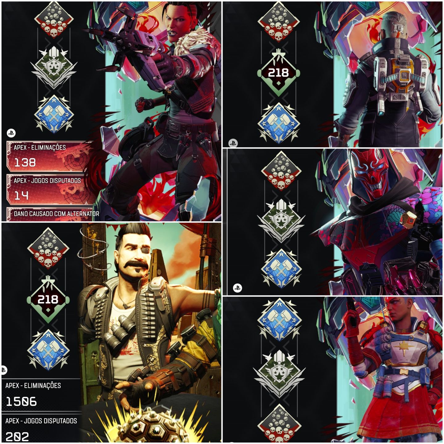 Conta Apex Legends Smurf PSN: 27 Bombs/4K DMG e Série 5 wins