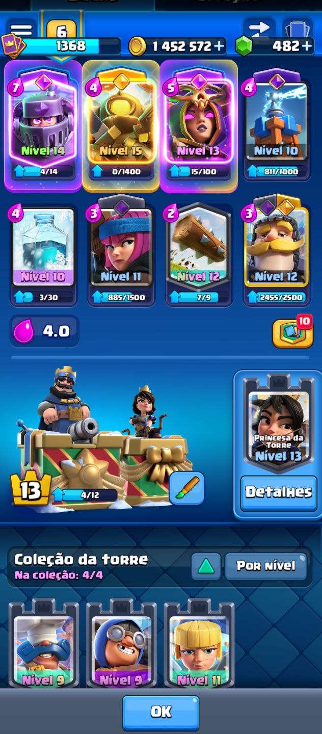 Conta de clash Royale