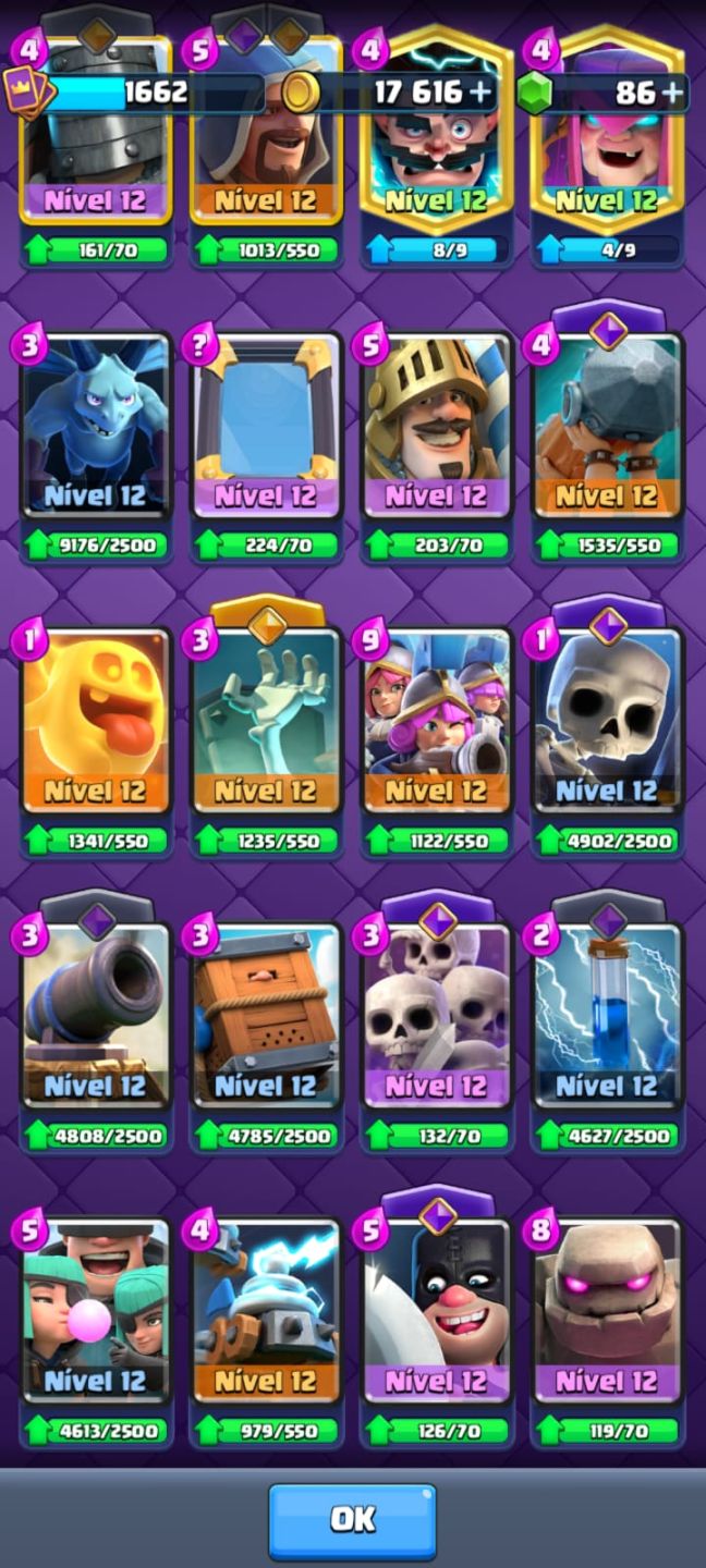 Conta de clash royale antiga com mais de 5 anos e 14k de trofeu