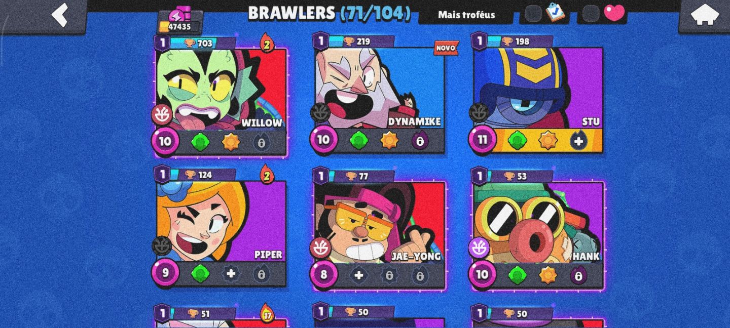 CONTA BRAWL STARS 47K TROFÉUS | 71 Brawlers | 26 Prestígios | + SKIN