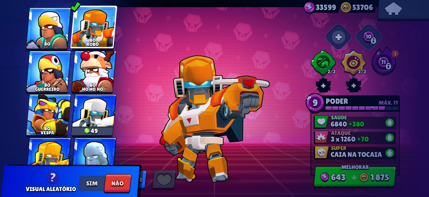 CONTA BRAWL STARS RARA! Colette Trixie, Vírus 8-Bit Original, Poco Starr e mais!