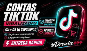 CONTAS TIKTOK +1K SEGUIDORES REAIS BR | ENGAJADAS ORGANICAMENTE | FULL ACESSO