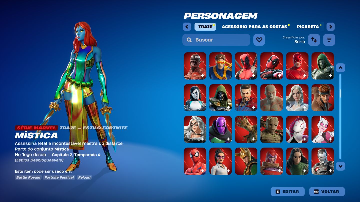 Conta Fortnite 711 skins Season 3 até atual completas Salve o Mundo Fundador.