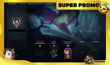 [SMURF LENDÁRIA] CONTA UNRANKED - VÁRIOS ESPOLIOS - RANKED LIBERADA E 100% SAFE!