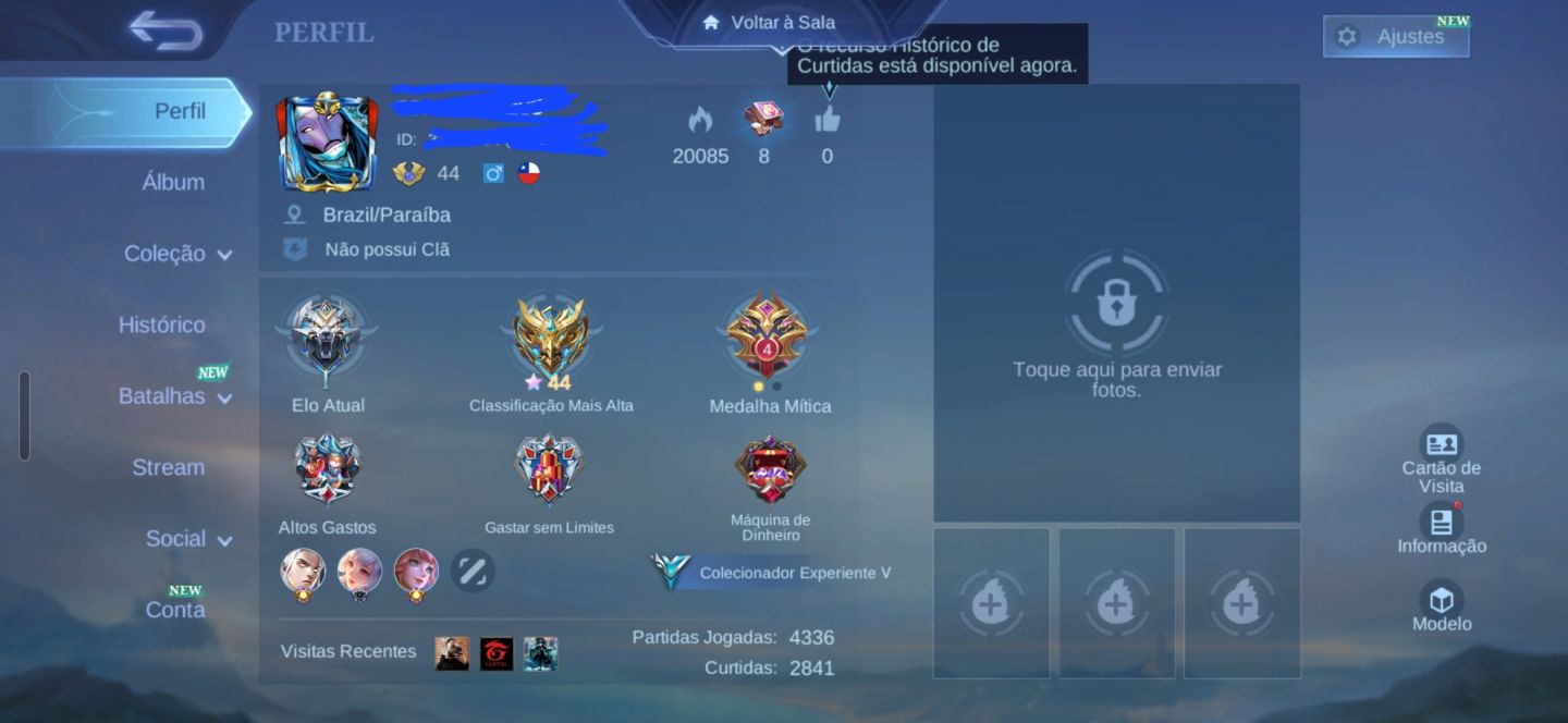 Conta Mobile Legends MELHOR CUSTO BENEFÍCIO