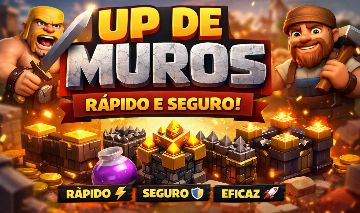 CLASH OF CLANS| UP DE MUROS, HERÓIS E RECURSOS
