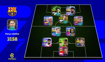 CONTA EFOOTBALL COM RAPHINHA 104, AGUERO BLITZ, DANI OLMO, VAN BASTEN, BOUADI E+