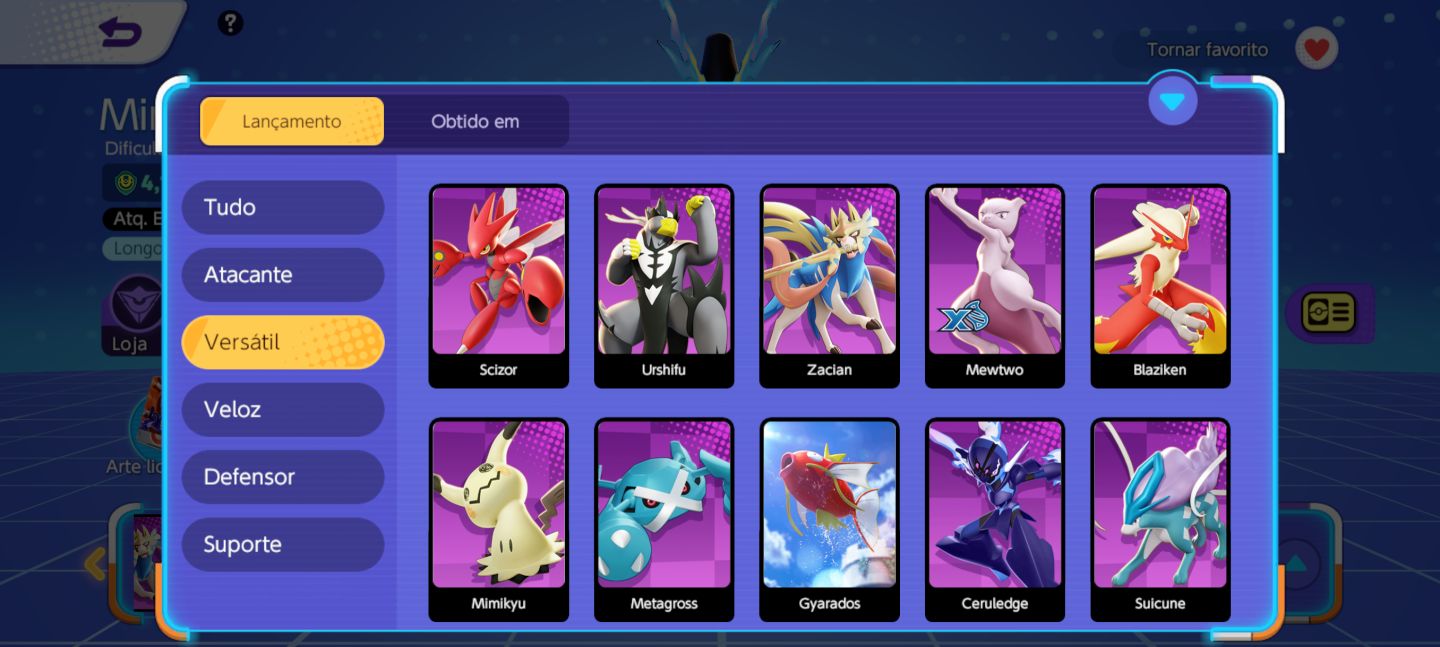CONTA POKEMON UNITE LVL 61 RARA 2021