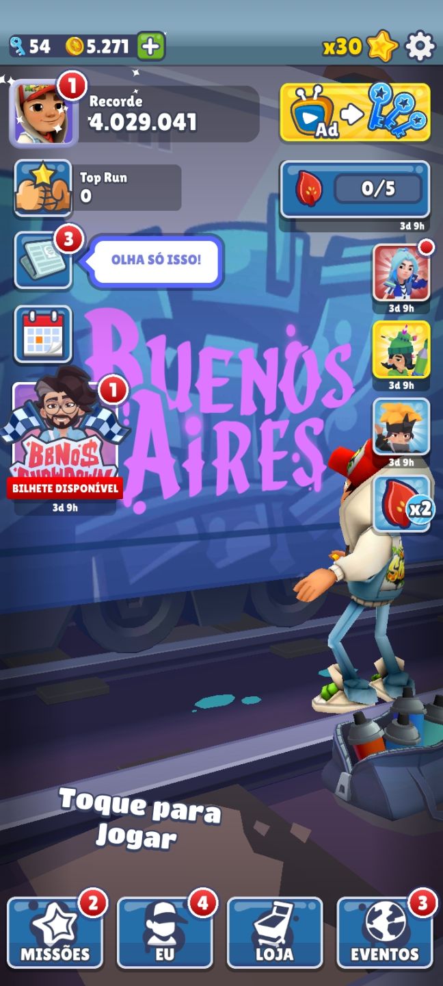 Conta Subway Surfs (Conta básica)