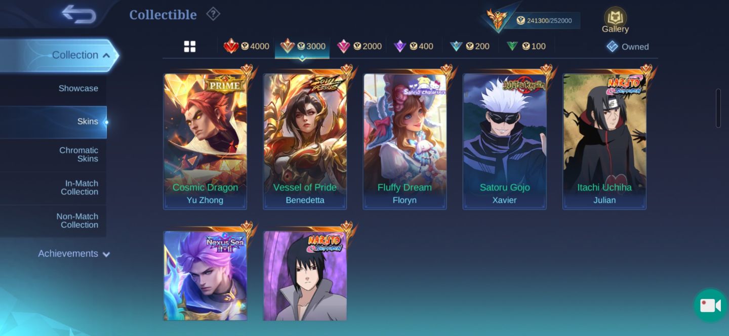 CONTA MOBILE LEGENDS FULL HERO + DE 100 SKINS RARAS
