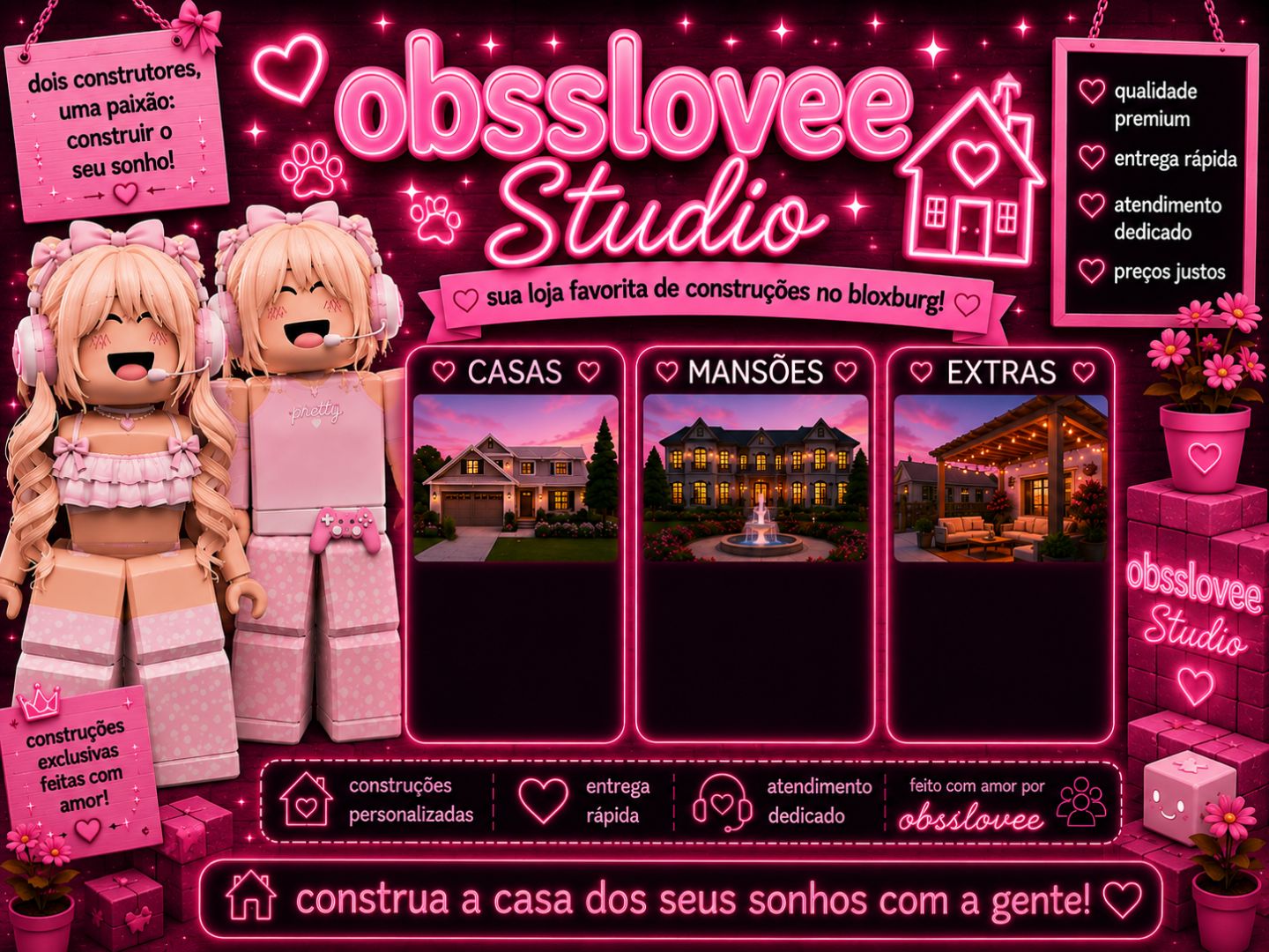 Construção de Casas no Bloxburg | Lovizinha Studio