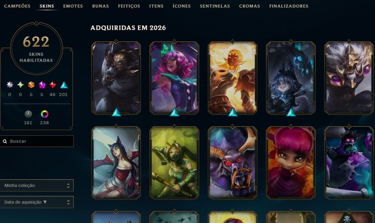 Conta Lol Premium Br Lvl 1100 | 622 Skins | Todos Os Champ