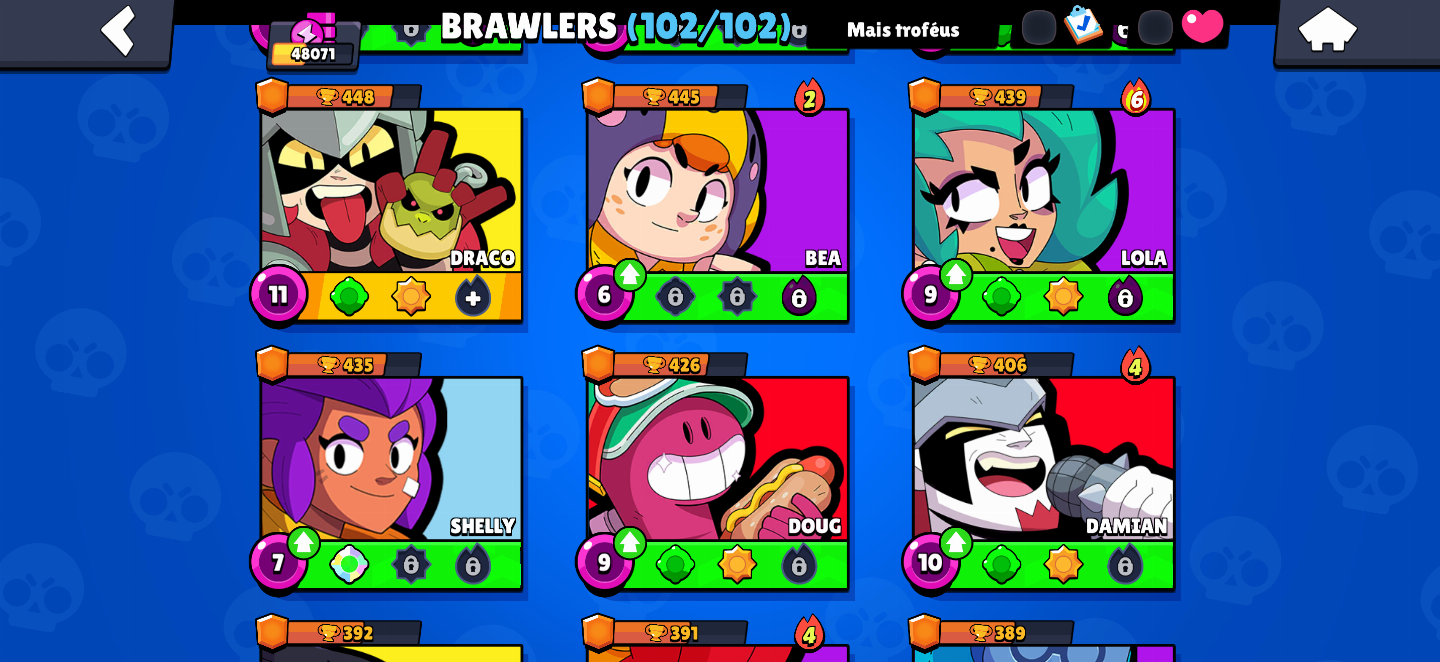 Conta Brawl Stars Full Brawlers (104/104) | Sirius, Kenji, Chester e Mais