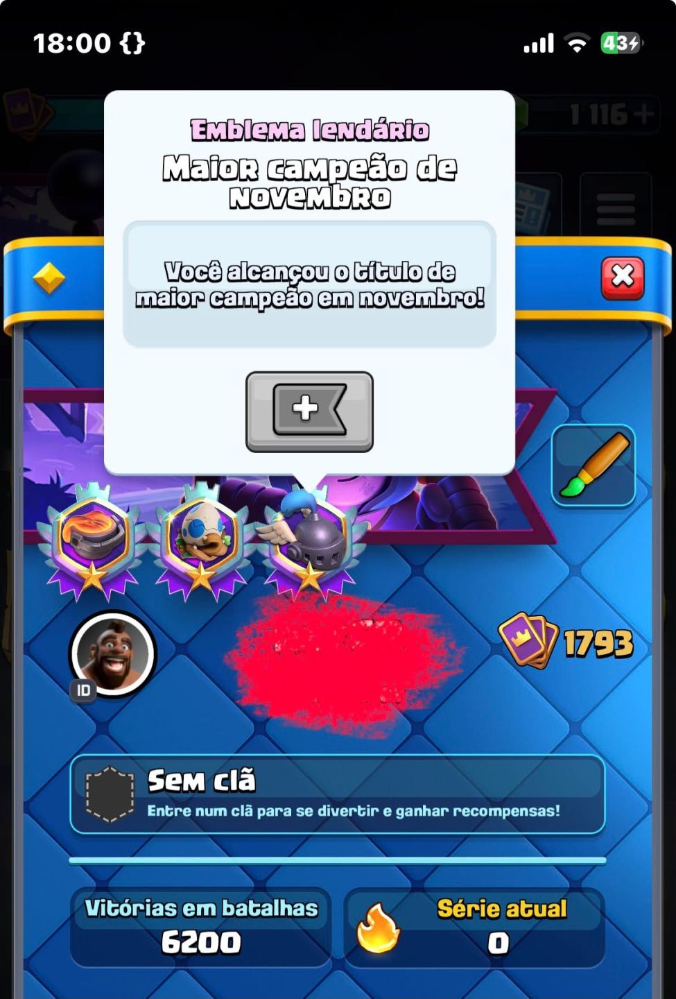 Conta de Clash Royale GEMADA!