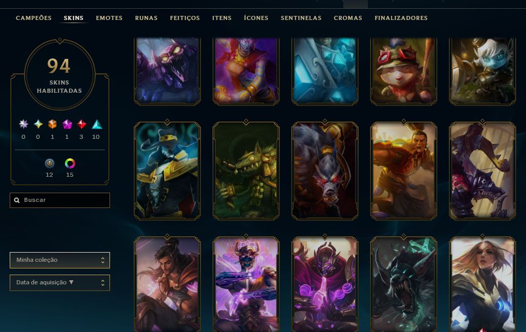 [Entrega Automática] Lol Prata, 94 Skins, Skins Ultimate, Mítica e Lendárias