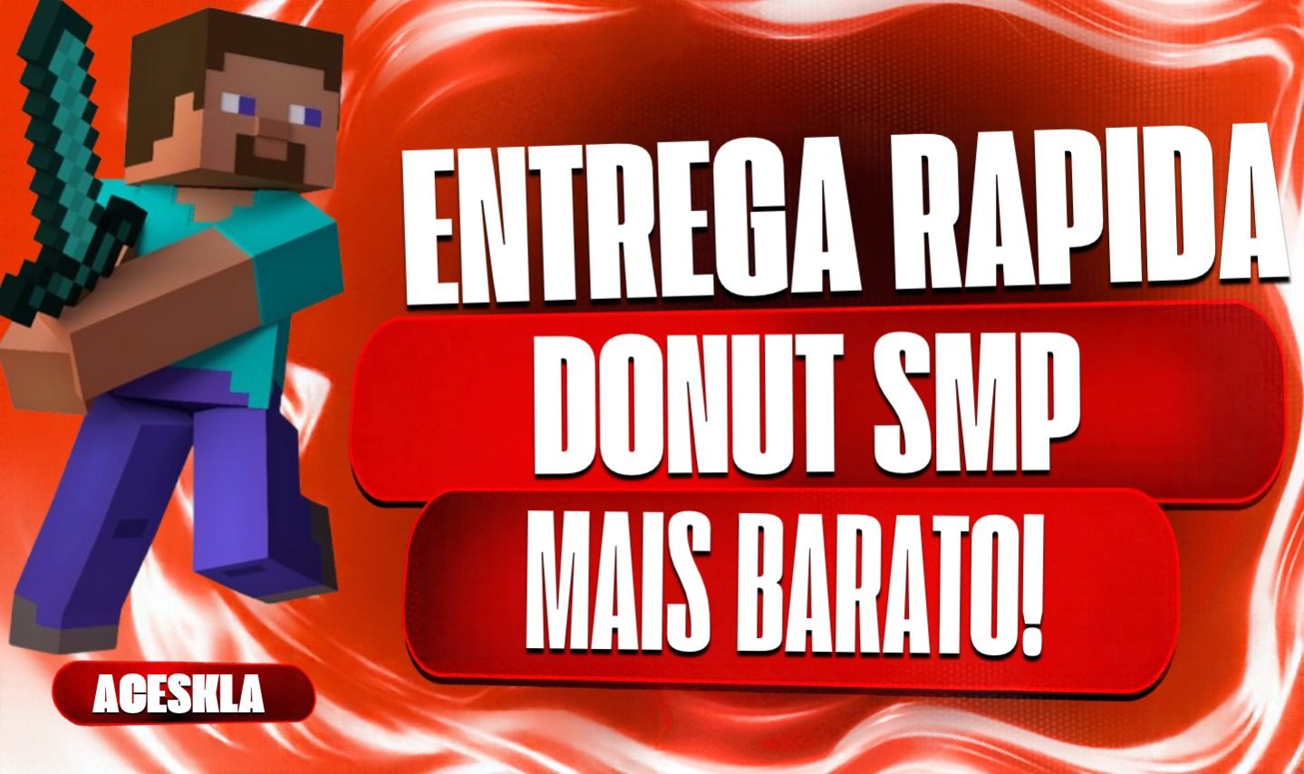 Minecraft - Donut SMP!! Mais Barato 70% OFF!!! Entrega Rápida!!