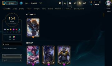 Full Acesso - 154 Skins - 150 Campeões - Level 299 - Platina
