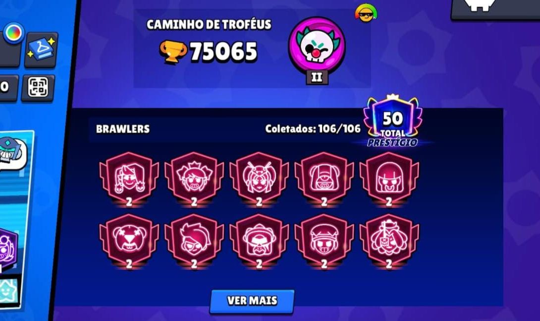 Conta Brawl Stars 75k + Clash Royale 10k