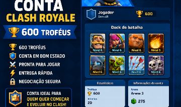 Conta de clash 600 troféus