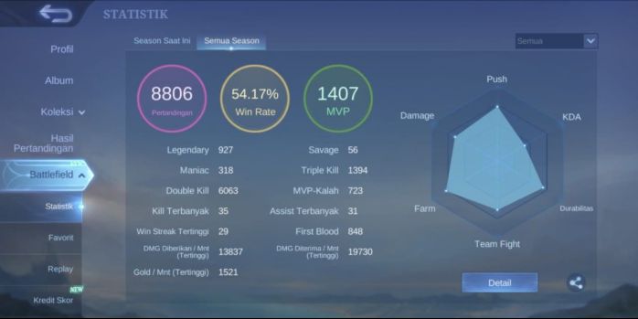 Conta Mobile Legends Lendary | 303 Skins | 133 Heróis | ALLSTARS MOSKOV