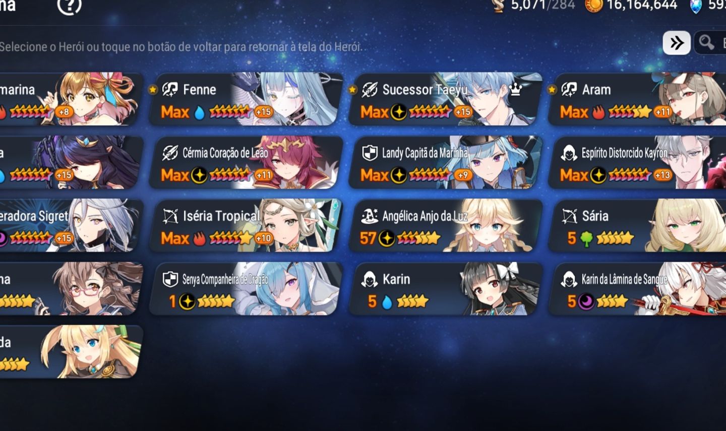 Epic seven conta top com muitos ML!
