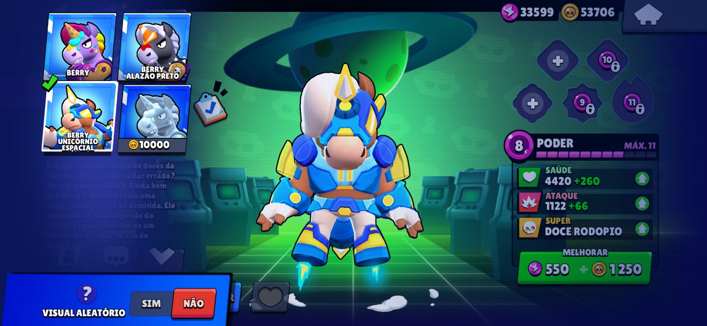 CONTA BRAWL STARS RARA! Colette Trixie, Vírus 8-Bit Original, Poco Starr e mais!