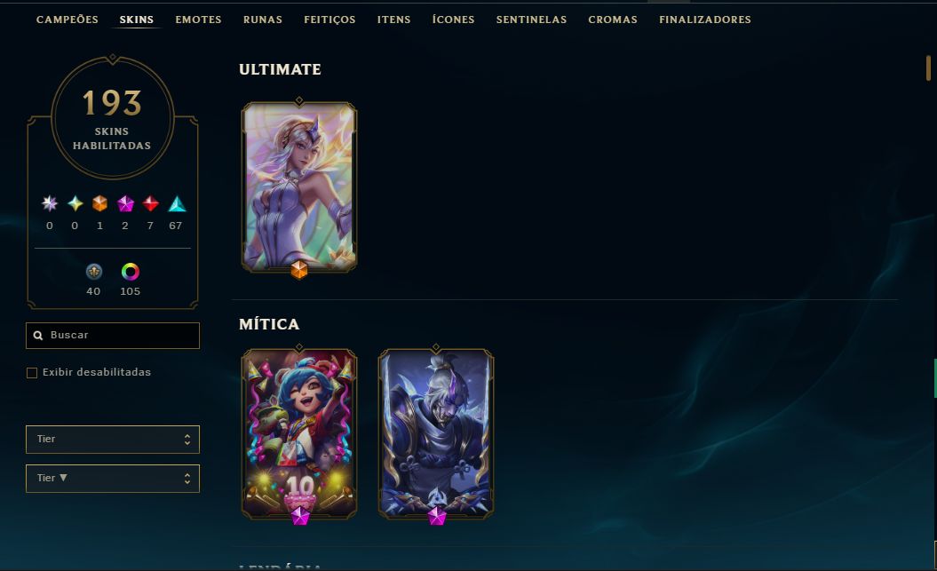 Conta LOL, full champs, lvl 398, 198 skins - Quase todas Skins e Cromas do Zed