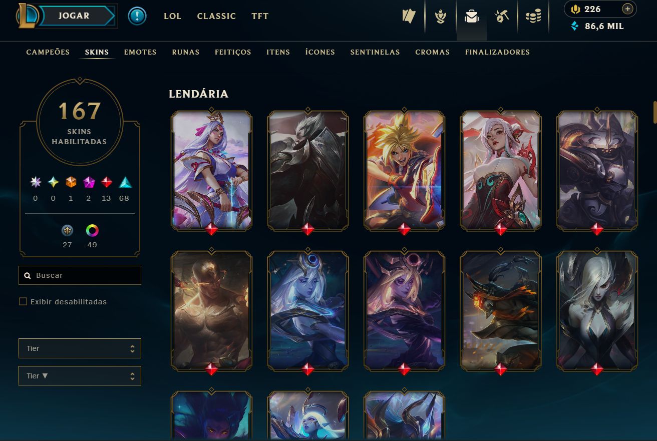 2 Conta League of Legends nivel 465-492 / Mestre - Desafiante