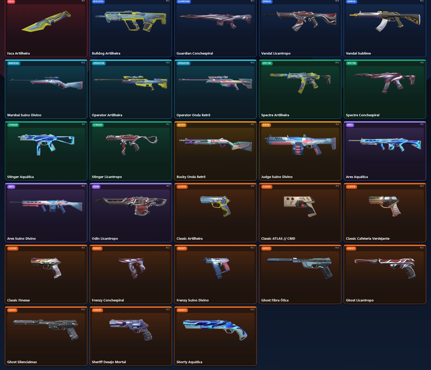 Conta Valorant LATAM | Ranked Ready | 1.775 VP em Skins | Nível 138