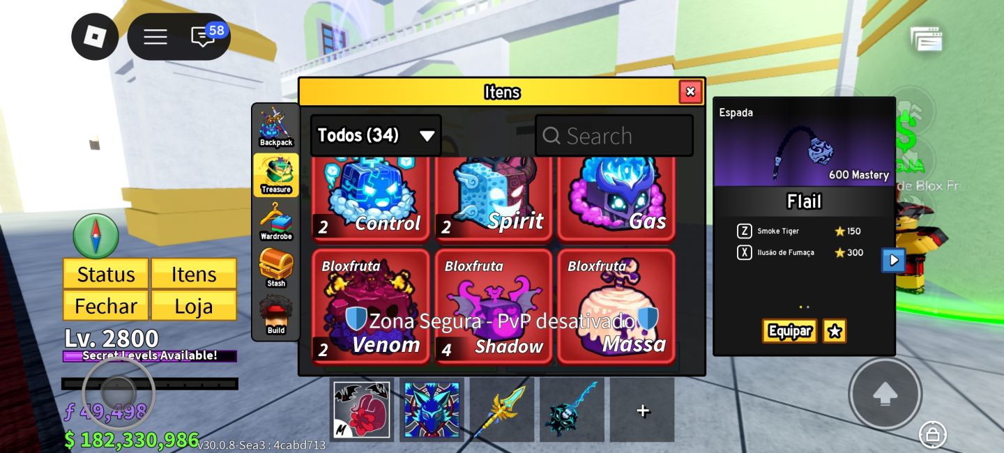 Conta blox fruits end game, conta completa, +skins no catálogo