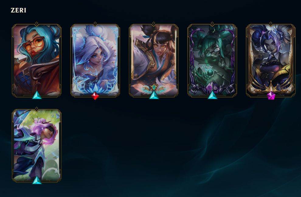 ACC DE LOL ADC + KAISA LENDA ASCENDIDA + TODAS SKIN DA VAYNE, SMOLDER E ZERI