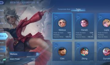 Conta smuff mobile legends main melissa mmr 1500 elo epico 5