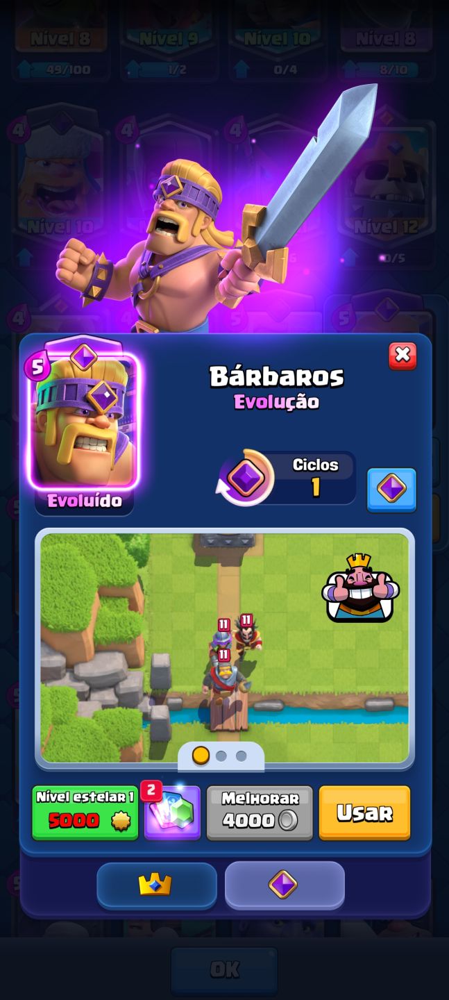 Conta Clash royale 8K de troféus, boa para pessoas em um nível medio