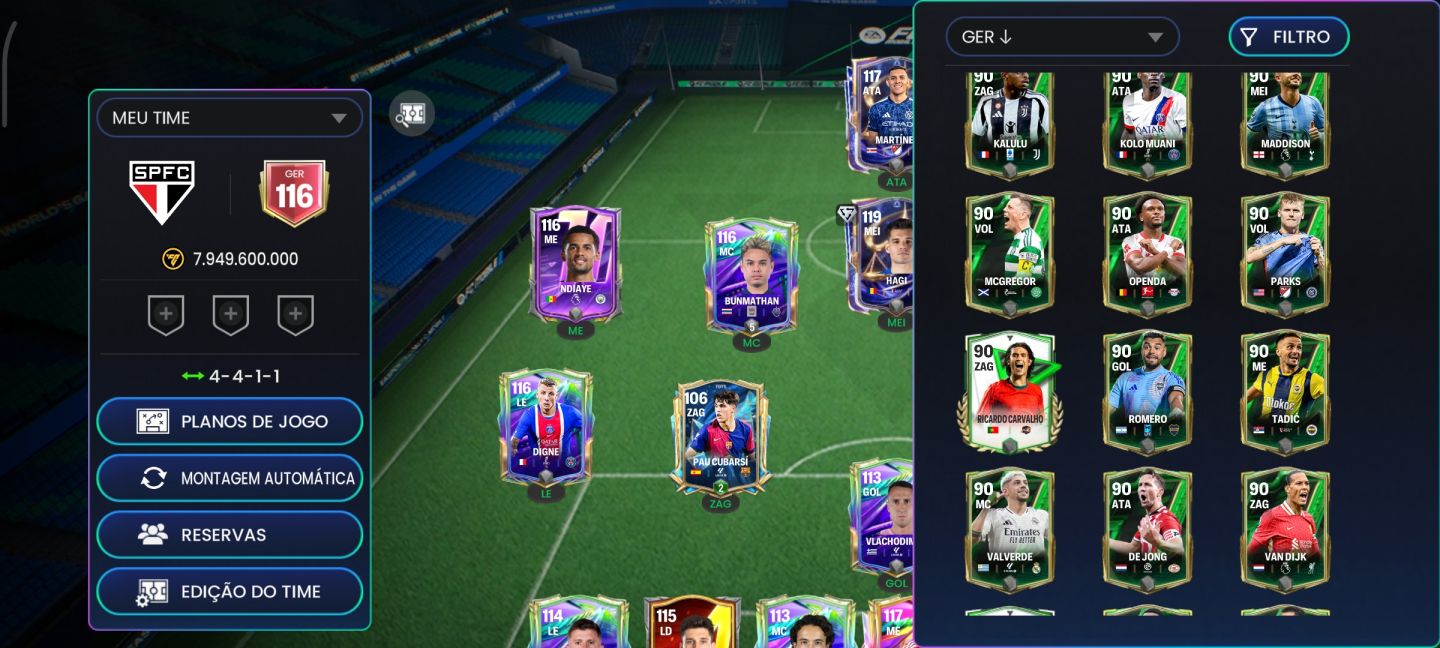 CONTA DE EA FC ANTIGA COM MUITAS GEMAS