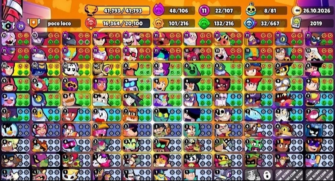 Brawl stars conta gemada e upada!!!