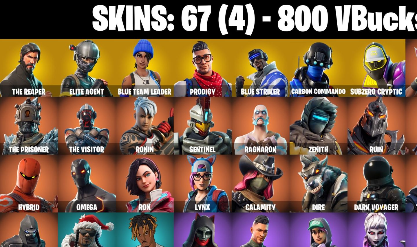 67 skins | The Reaper omega ragnarok atemporal 800 vbucks