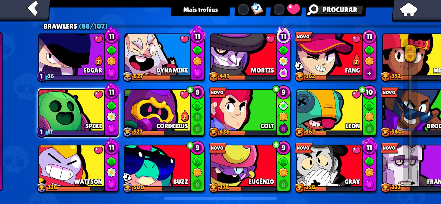 Conta brawl star 20k troféu 9 lendários 1 ultra