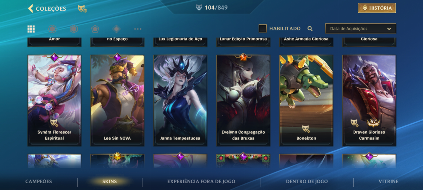 CONTA ANTIGA 5 ANOS LVL 217 WILD RIFT (WR,LOL, VAL)