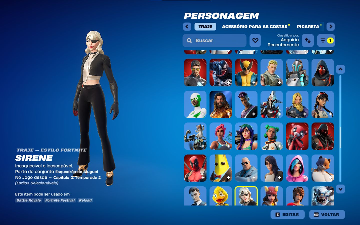 CONTA FORTNITE OG (CAPÍTULO 1) +160 SKINS | VARINHA ESTELAR | ACESSO COMPLETO