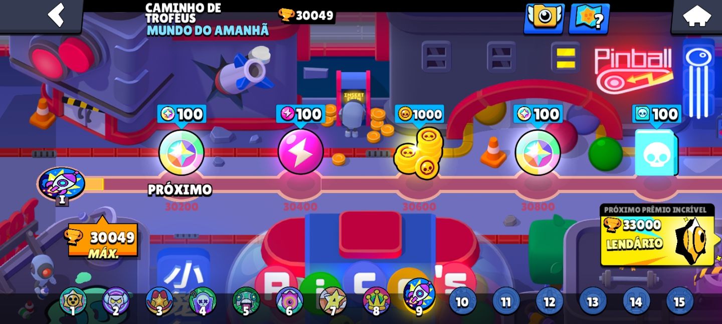 CONTA BRAWL STARS 2020 | 30K TROFÉUS | 88/107 BRAWLERS | 7 PRESTÍGIOS