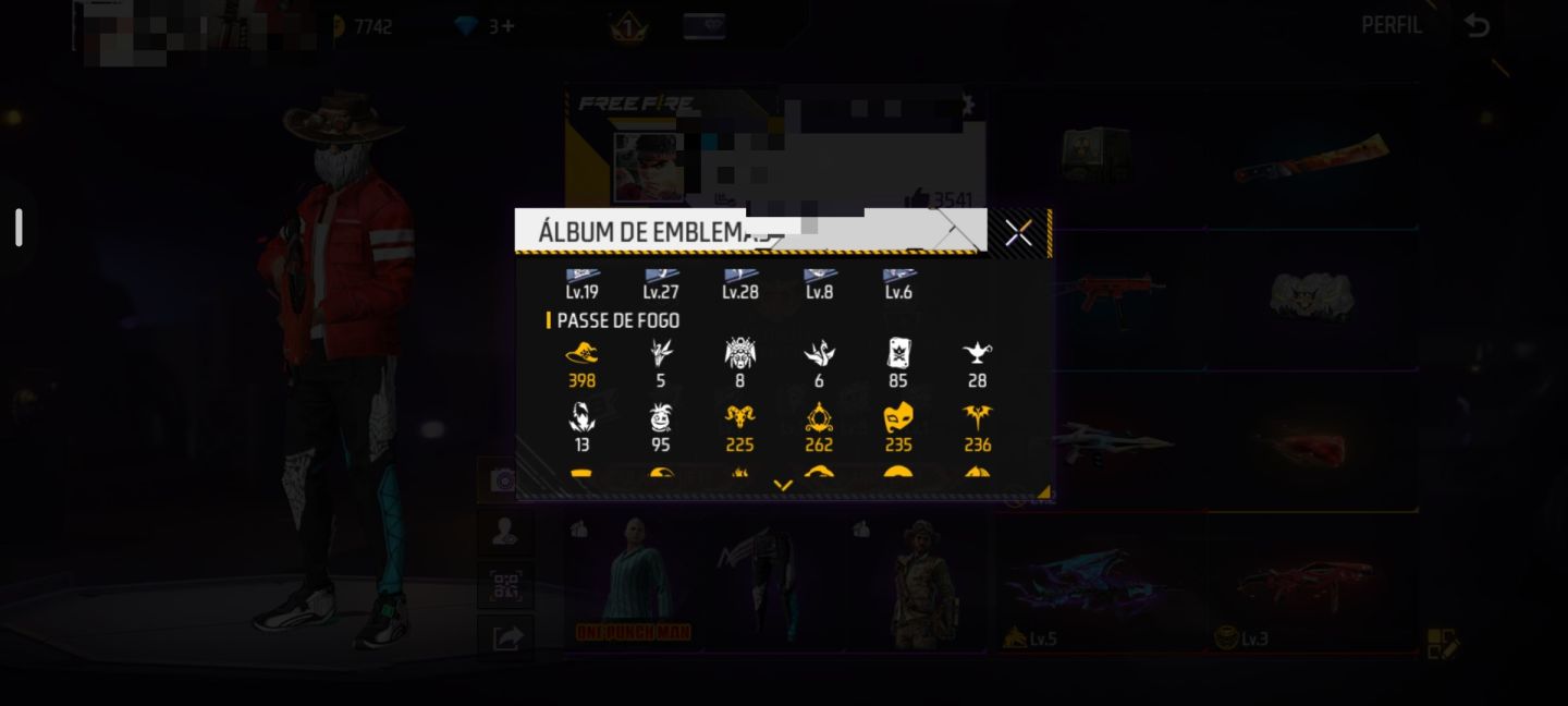 Conta de Free Fire antiga e gemada