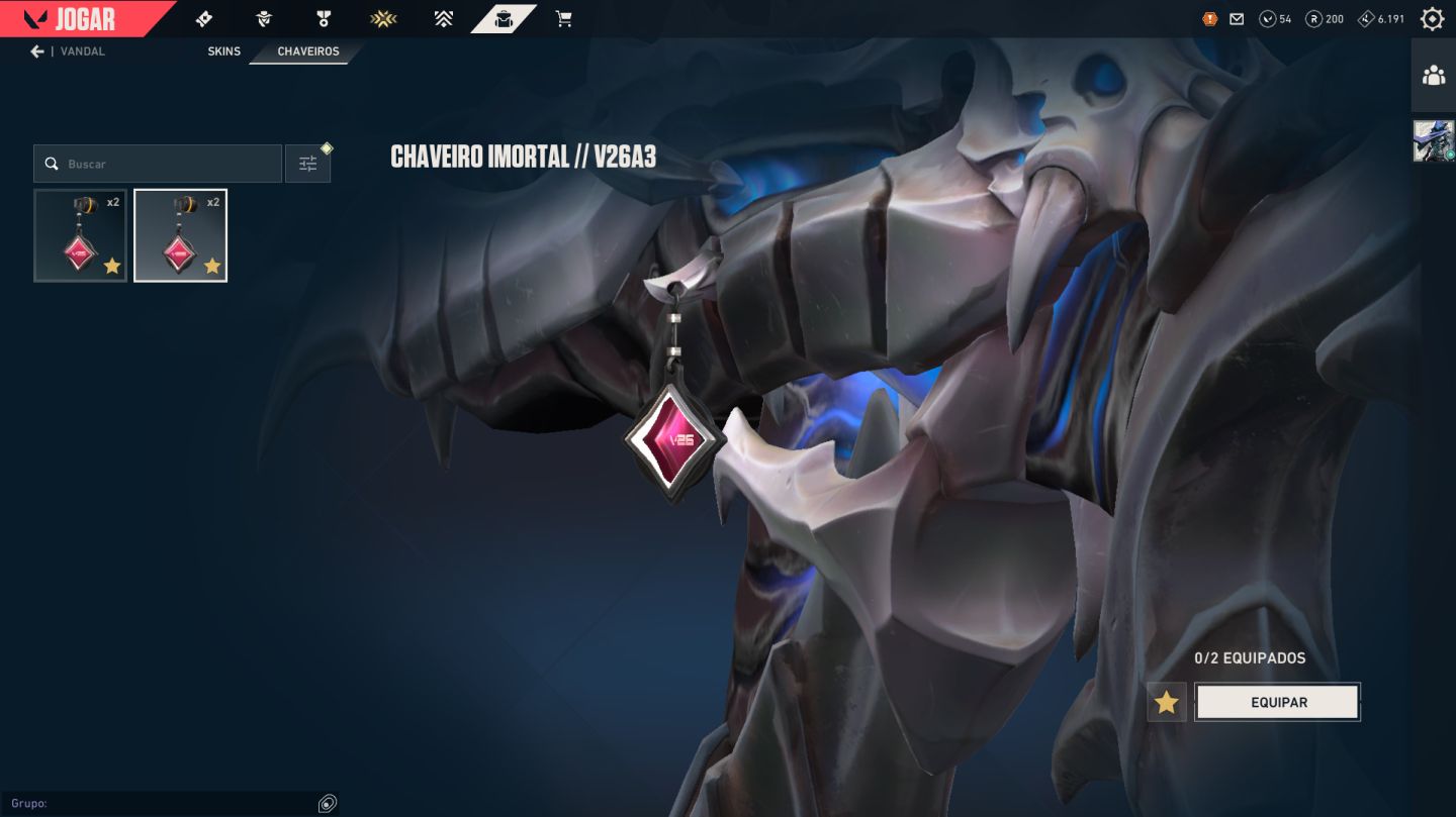 CONTA IMORTAL COM SKINS - FOICE CEIFADOR - 2 VANDAL - ETC