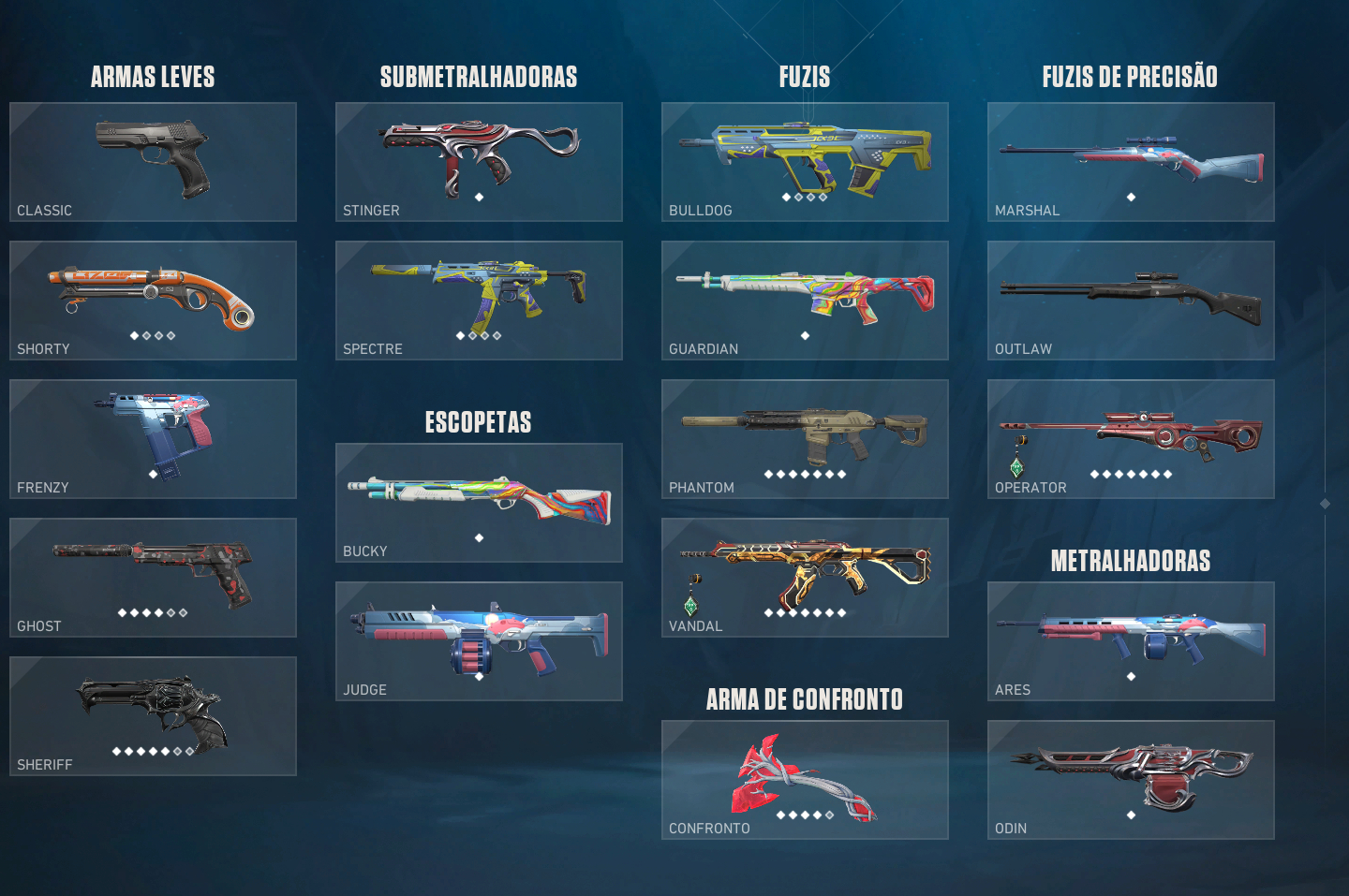CONTA VALORANT COM MUITAS SKINS!!