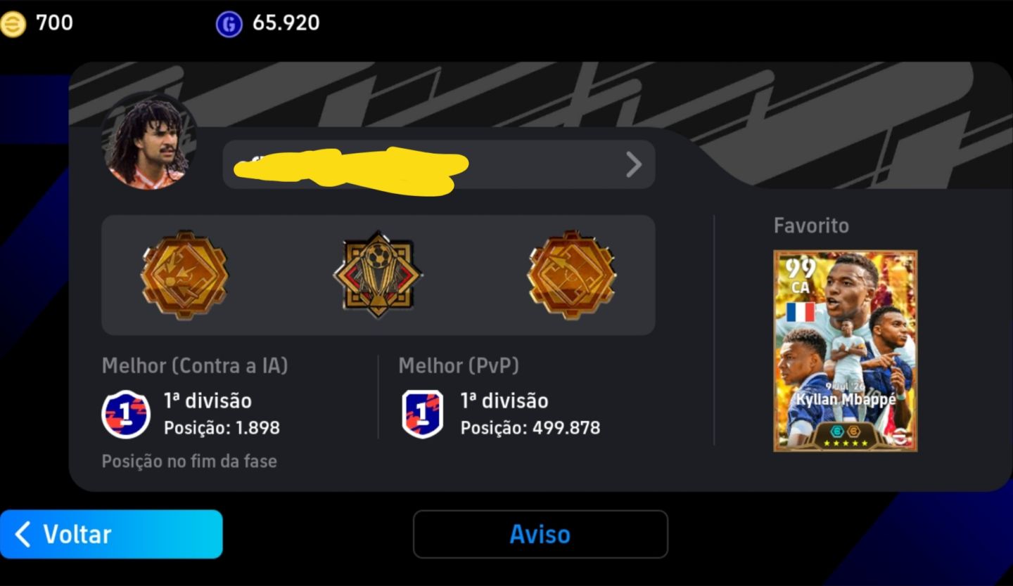 Conta Força 3220, Mbappe e Neuer Bigtime, Seedorf 107. +700 Moedas Efb.