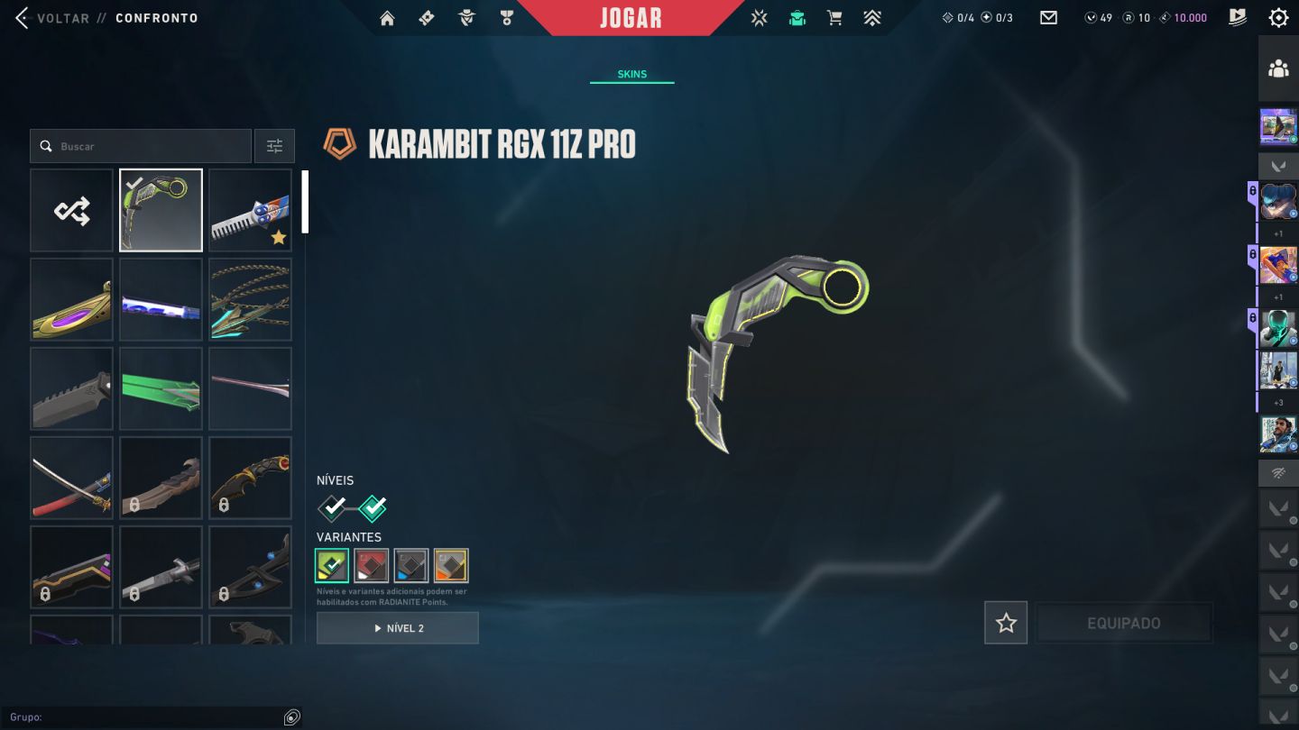 Conta de valorant com varias skins raras