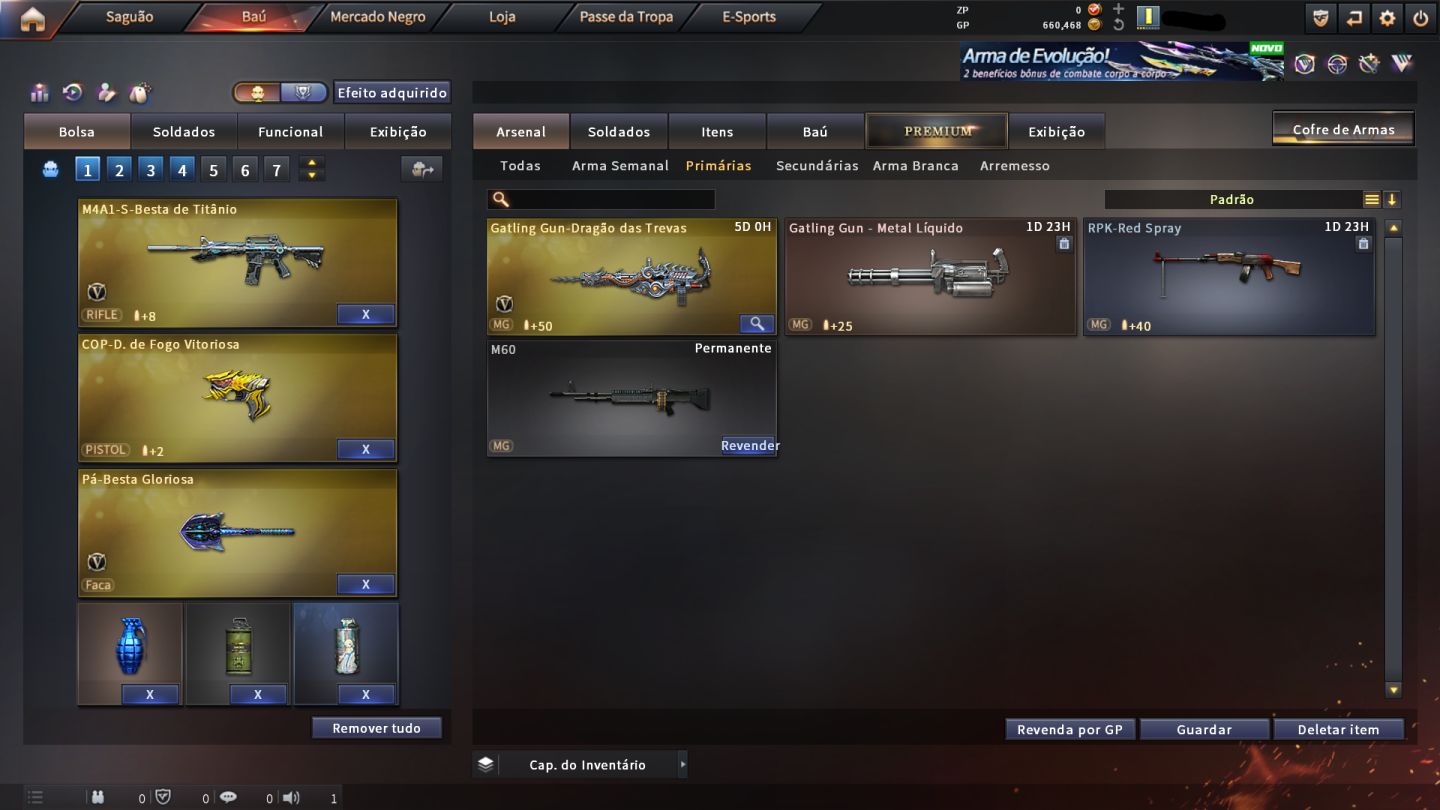 [PROMO] CONTA CROSSFIRE + VIP PROTO + BARRINHA OURO
